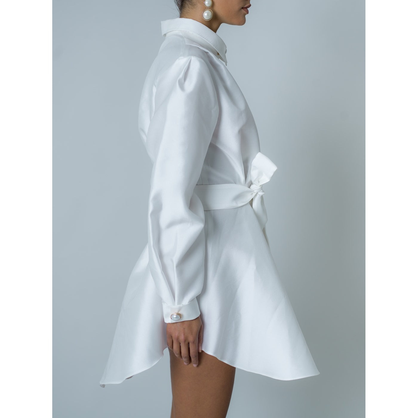 Vestido de popelina - Blanco