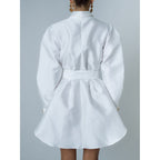 Vestido de popelina - Blanco