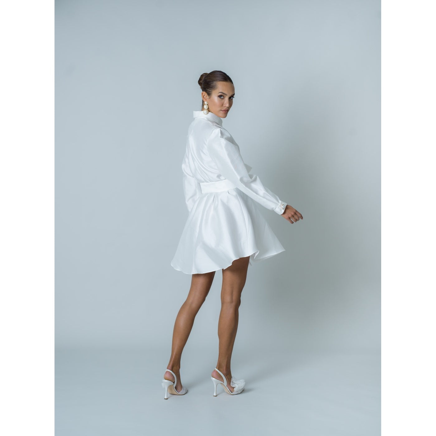 Vestido de popelina - Blanco