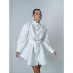 Vestido de popelina - Blanco