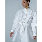 Vestido de popelina - Blanco