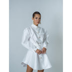 Vestido de popelina - Blanco