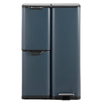Poubelle De Tri Inox Haja - 60L - 3Bacs - Gris