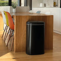 LOGAN 58L automatic kitchen trash can in stainless steel Matte Black