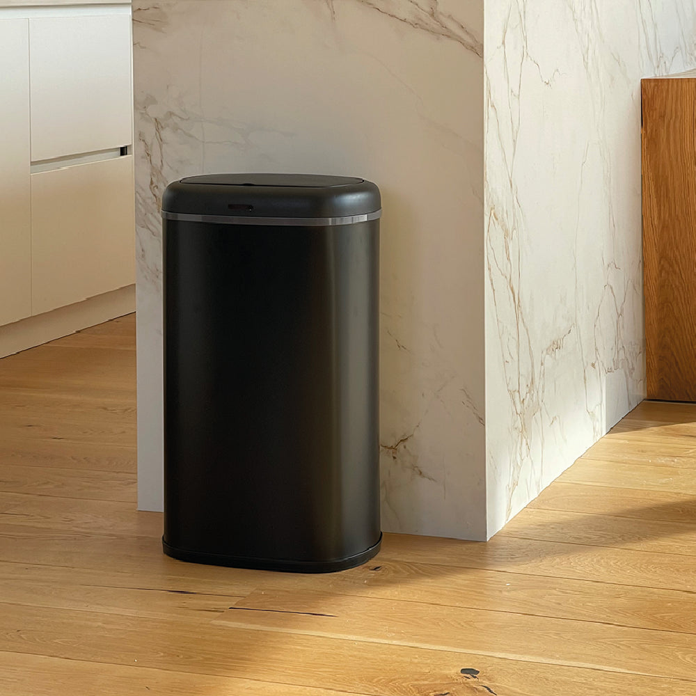Logan Stainless Steel Automatic Trash Can - 58L - Black