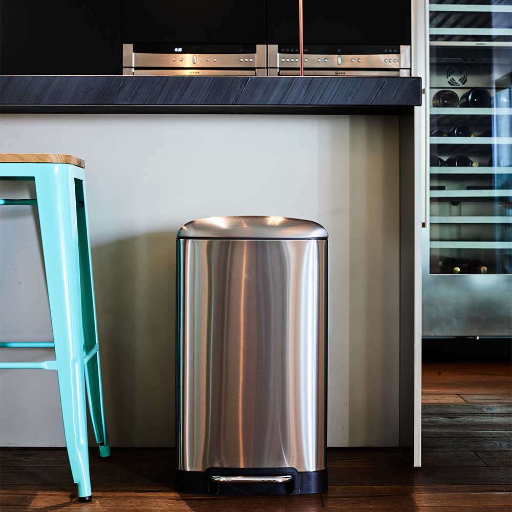 Greenwich - Stainless Steel Pedal Bin 30L - Stainless Steel - Silver