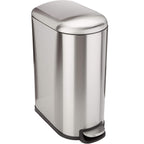 Cubo de basura de cocina estrecho con pedal de acero 40L FULLER en acero inoxidable cepillado diseño - REDDECO.com