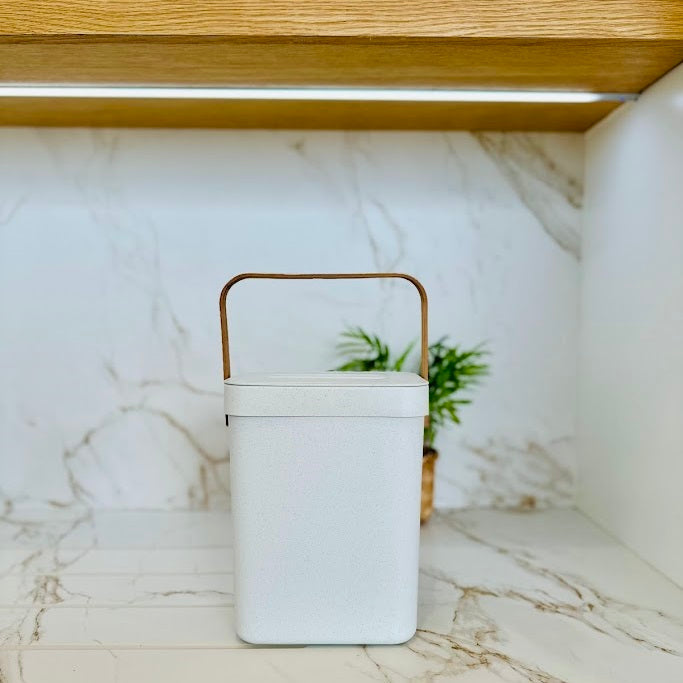 Boden - 5L Tabletop Compost Bin - Recycled Plastic - White