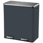 Poubelle De Tri Inox Major - 60L - 2Bacs - Gris