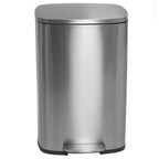 Cubo de basura de cocina con pedal 50L diseño ADMIRAL en acero inoxidable cepillado con cubo interior y cierre suave - REDDECO.com