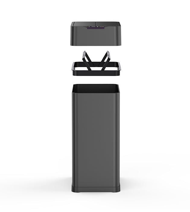 Poubelle Automatique Inox Silverlake - 60L - Noir
