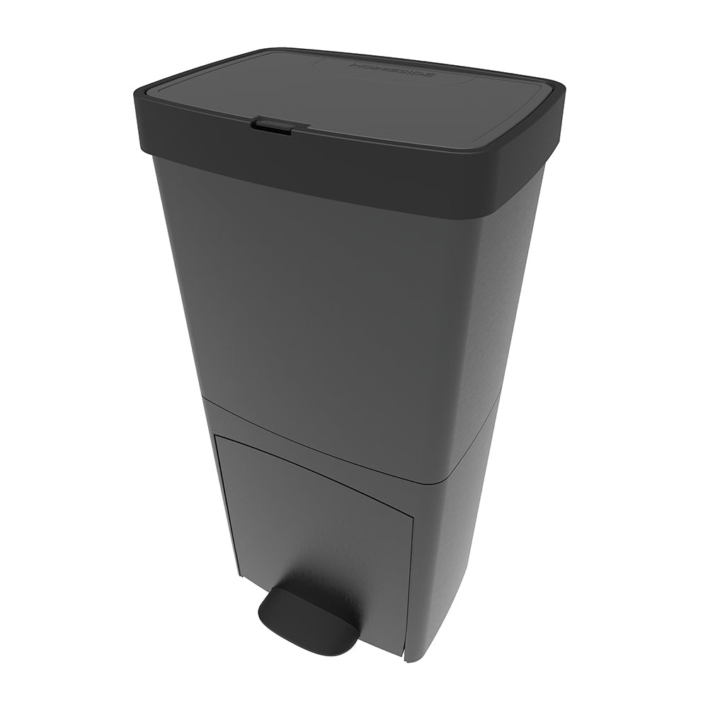 Picea - 70L Pedal Recycling Bin - Grey
