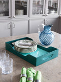 Plateau Laqué - Swell, Turquoise/Vert L