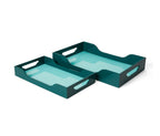 Plateau Laqué - Swell, Turquoise/Vert L