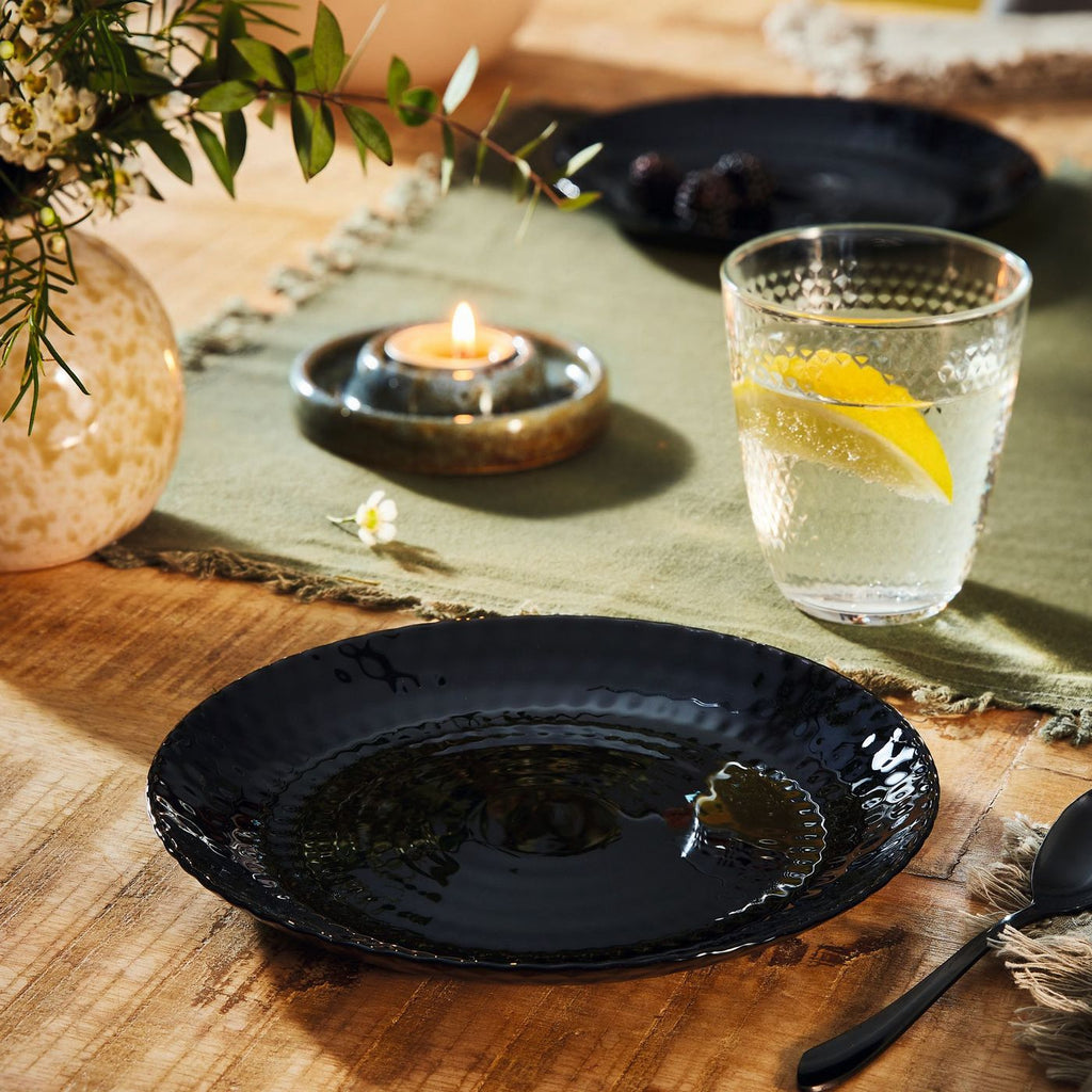 Pampille - 6 Dessert Plates - Black - 19cm - Luminarc