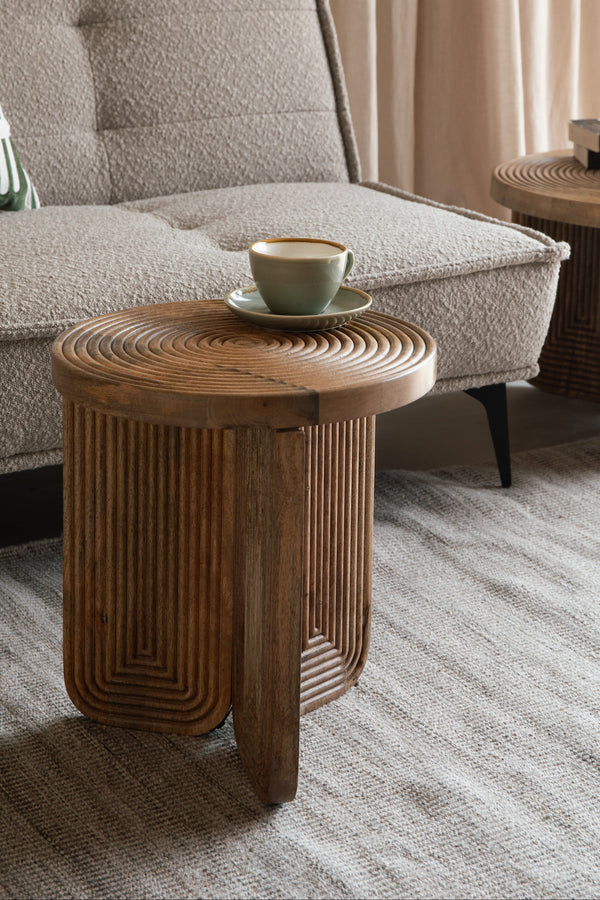 Maeze - Mesa auxiliar - Madera de mango - Marrón