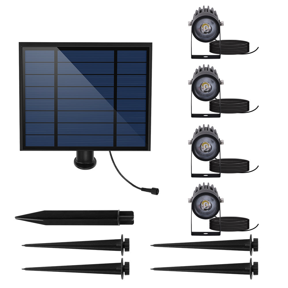 Roundy - Foco Solar - Acero - Negro
