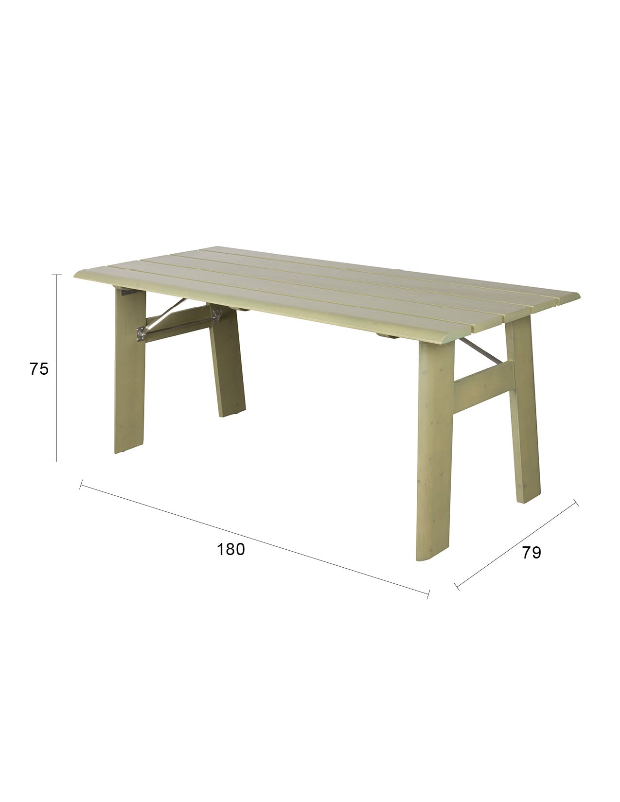 Avenue - Table D'Extérieur - Bois de pin - Vert Sauge/Vert