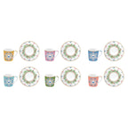 Spring Parade - Set De 6 Tasses À Café Avec Soucoupes - Porcelaine - Multicolore
