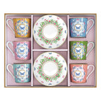 Spring Parade - Set De 6 Tasses À Café Avec Soucoupes - Porcelaine - Multicolore
