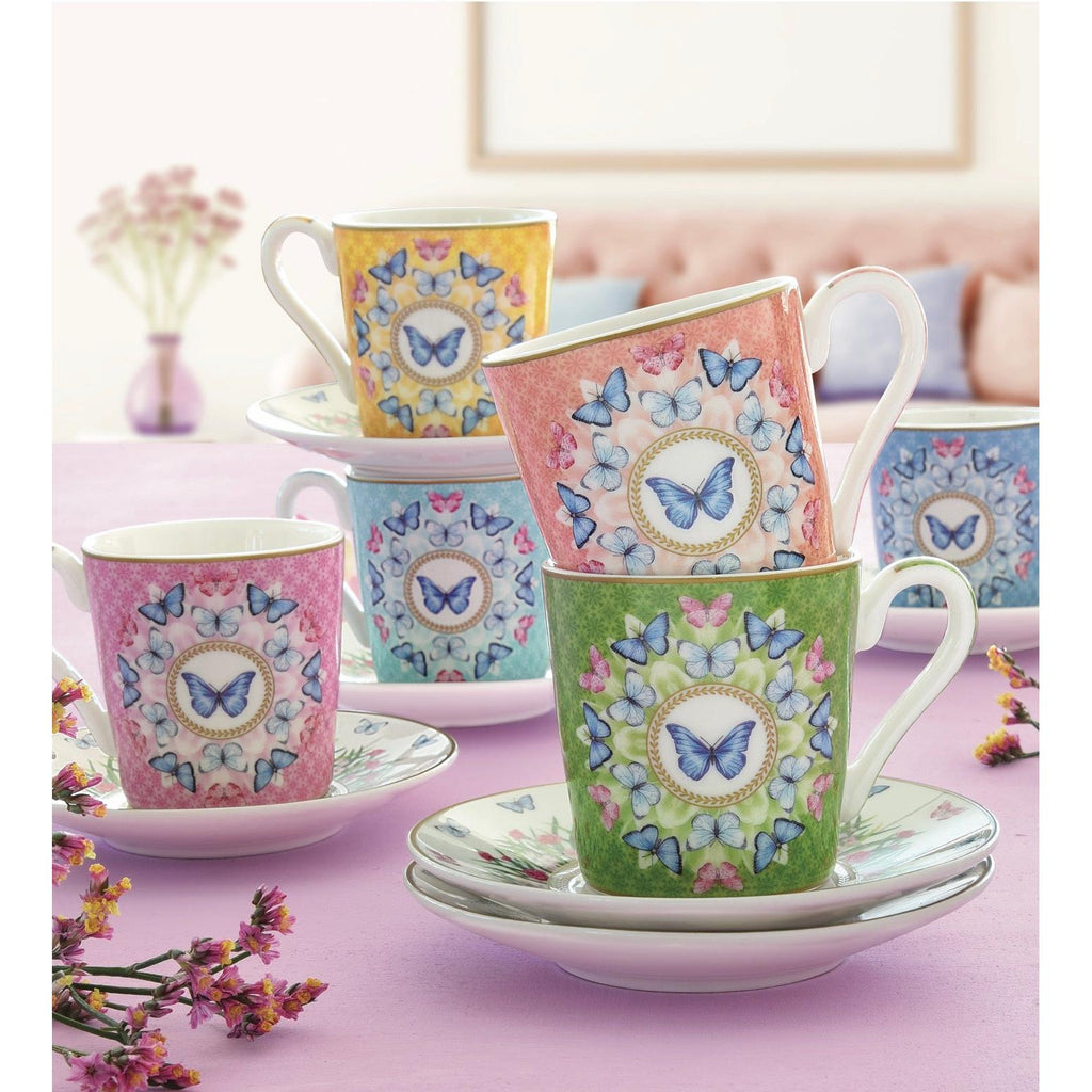 Spring Parade - Set of 4 Coffee Cups - Porcelain - Multicolour
