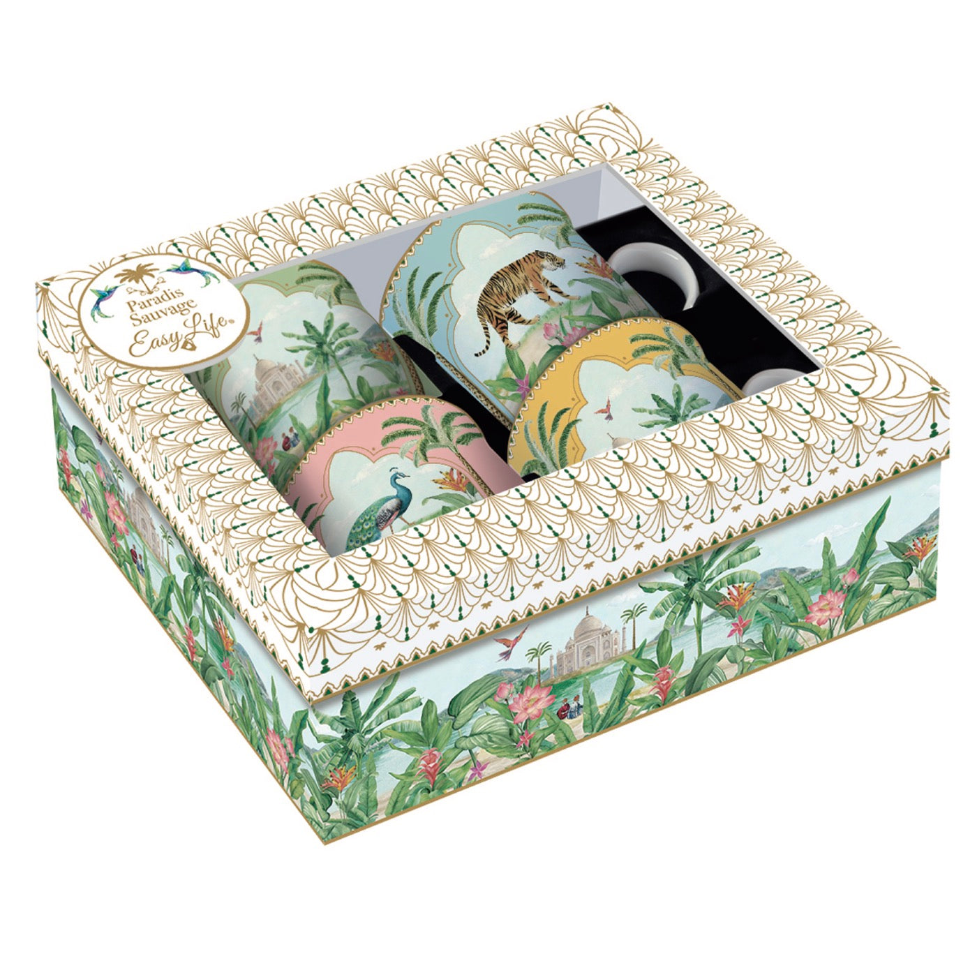 Paradise Sauvage - Set De 4 Mugs - Porcelaine - Multicolore