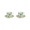 Oasi - Set De 2 Tasses À Café Avec Soucoupes - Porcelaine - Multicolore