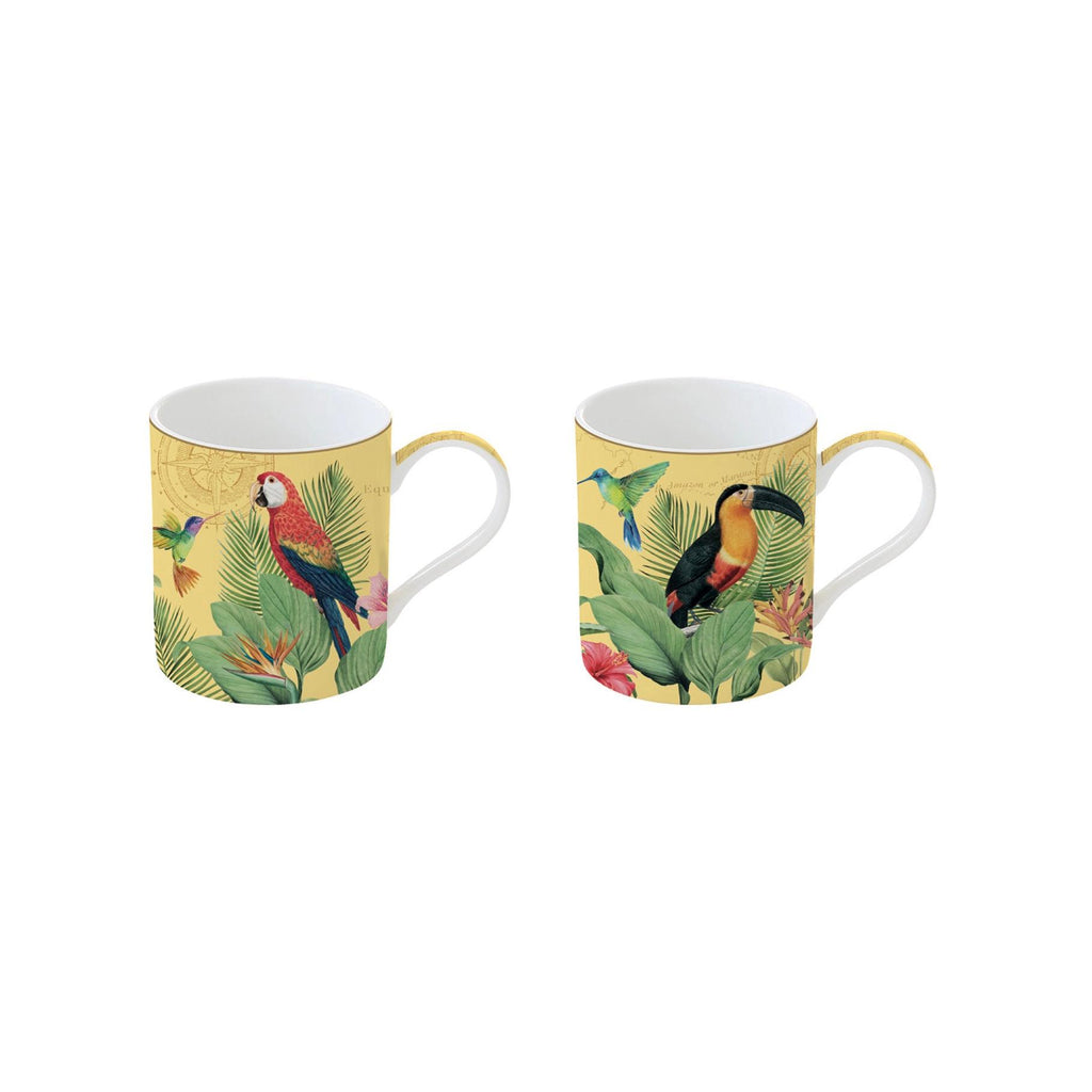 Exotic Paradise - Set De 2 Mugs - Porcelaine - Multicolore