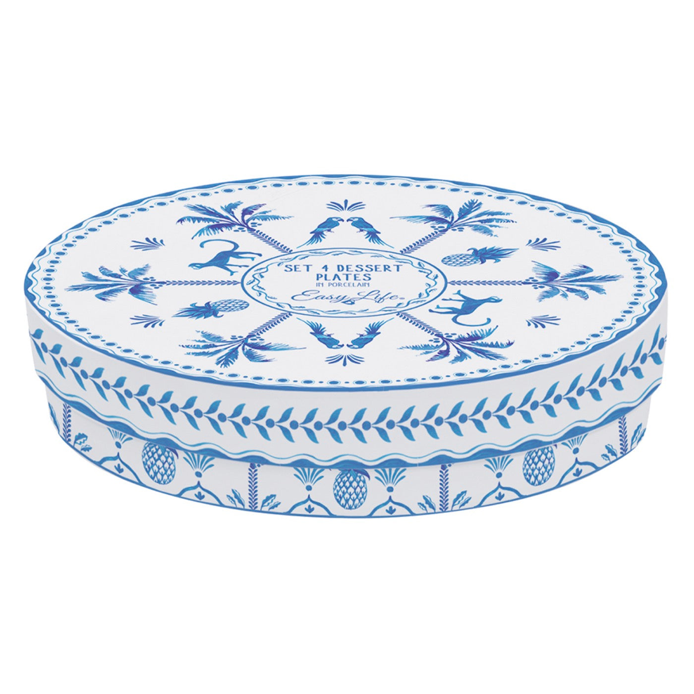 Exotic Vibes - Set De 4 Assiettes À Dessert - Porcelaine - Multicolore