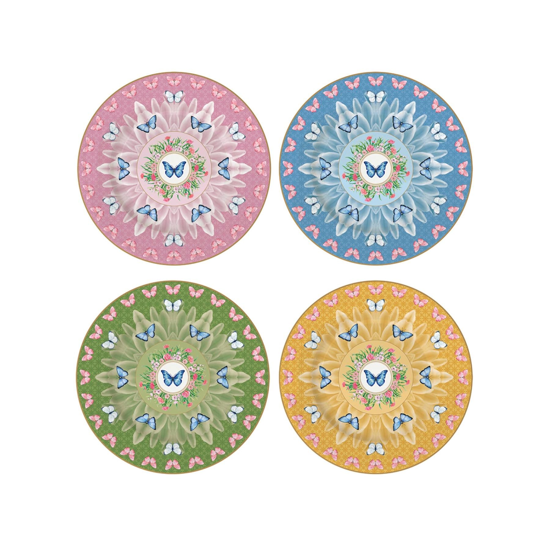 Spring Parade - Set De 4 Assiettes À Dessert - Porcelaine - Multicolore