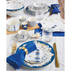 Blue Lighthouse - Set De 6 Assiettes Plates - Porcelaine - Multicolore