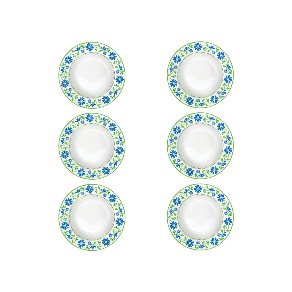 Flowers Garden - Set De 6 Assiettes Creuses - Porcelaine - Multicolore