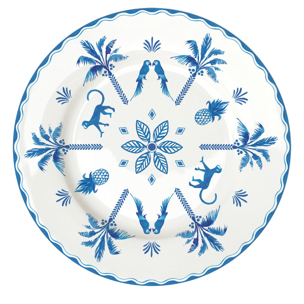 Exotic Vibes - Set De 6 Platos De Postre - Porcelana - Azul