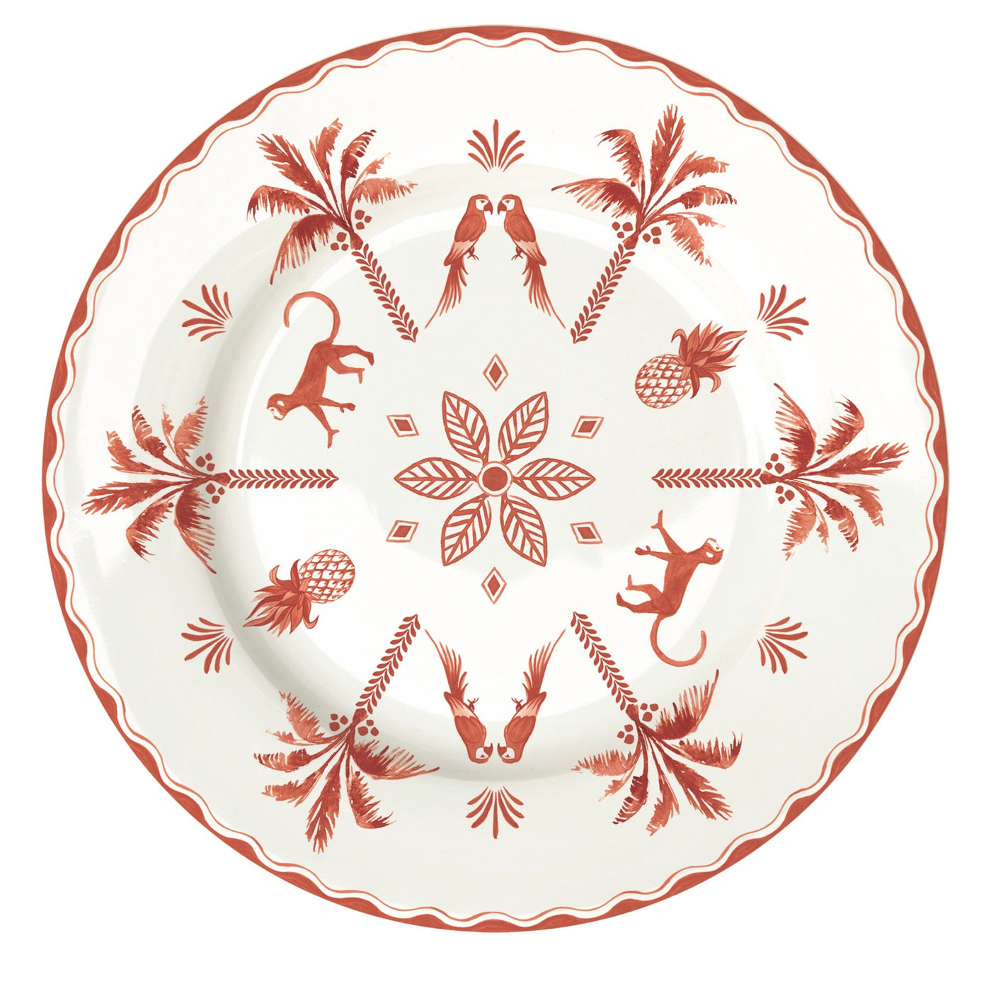 Exotic Vibes - Set De 6 Assiettes À Dessert - Porcelaine - Multicolore