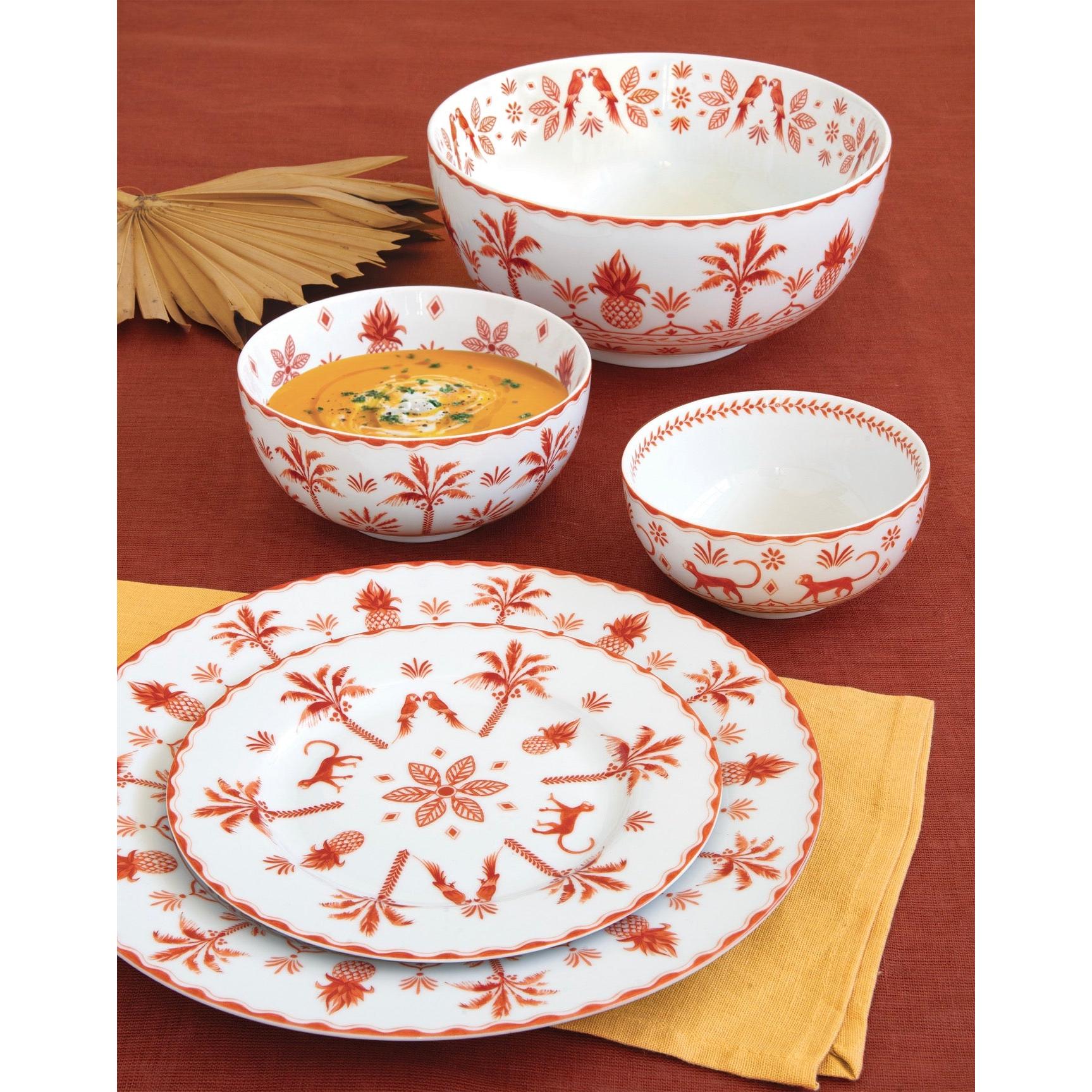 Exotic Vibes - Set De 6 Assiettes À Dessert - Porcelaine - Multicolore