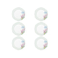 Floraison - Set De 6 Assiettes Plates - Porcelaine - Multicolore