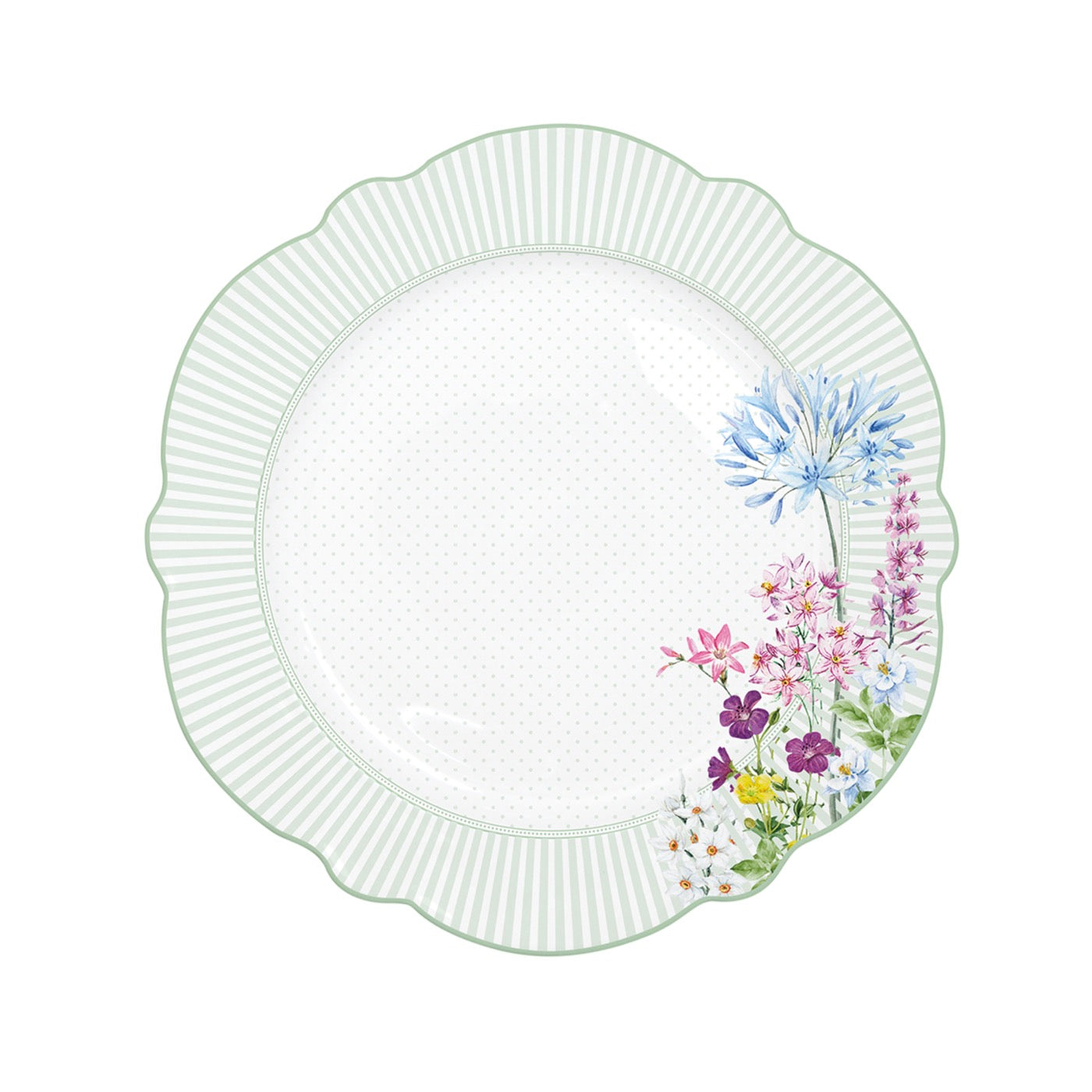 Floraison - Set De 6 Assiettes Plates - Porcelaine - Multicolore
