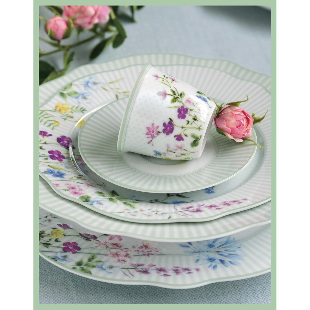 Floraison - Set De 6 Assiettes Plates - Porcelaine - Multicolore
