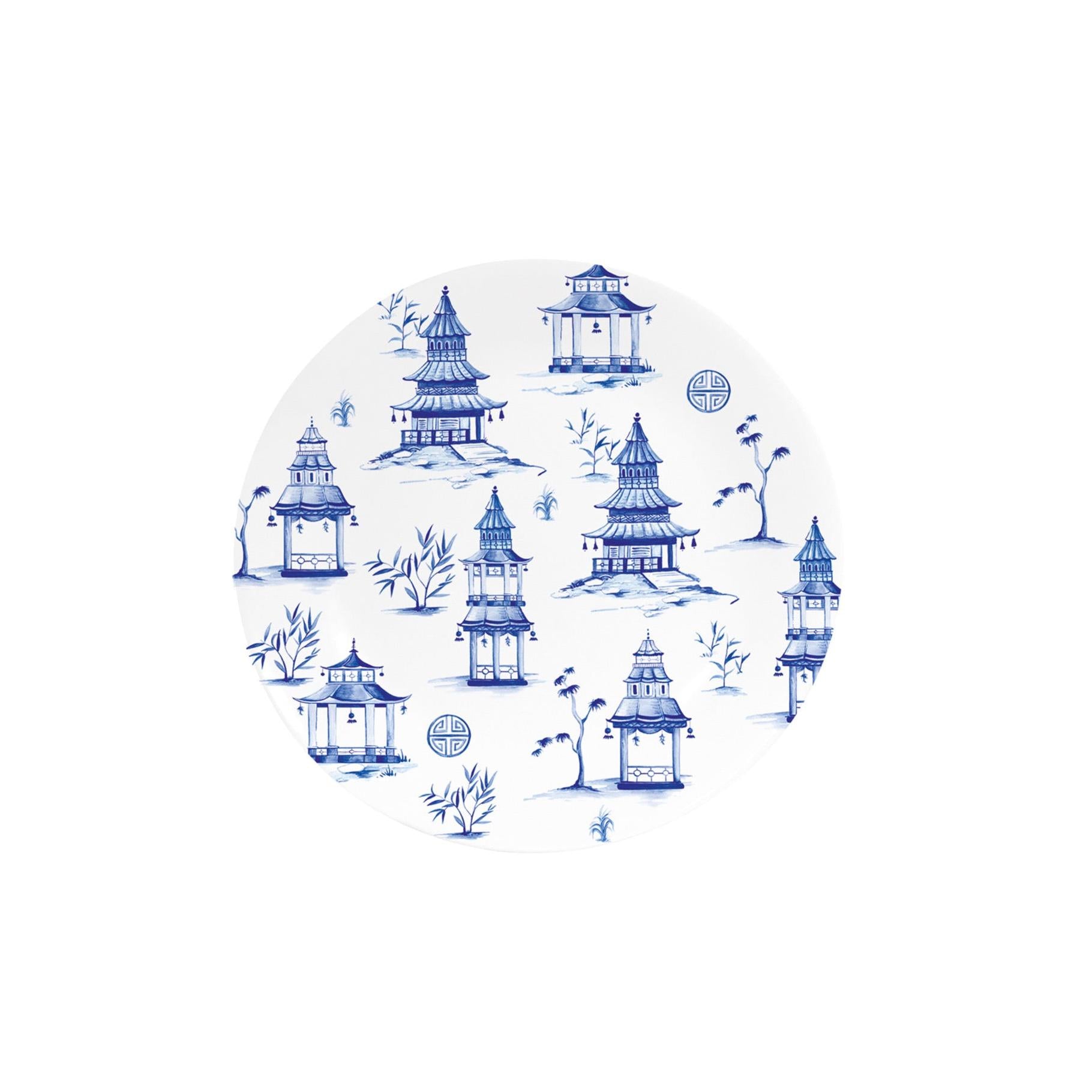 Pagoda - Assiette À Dessert - Porcelaine - Multicolore