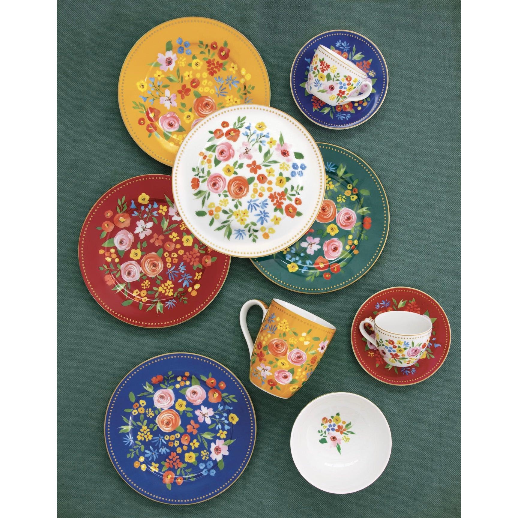 Boho Flowers - Plat De Service - Porcelaine - Multicolore