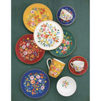 Boho Flowers - Plat À Gâteau Avec Pelle - Porcelaine - Multicolore