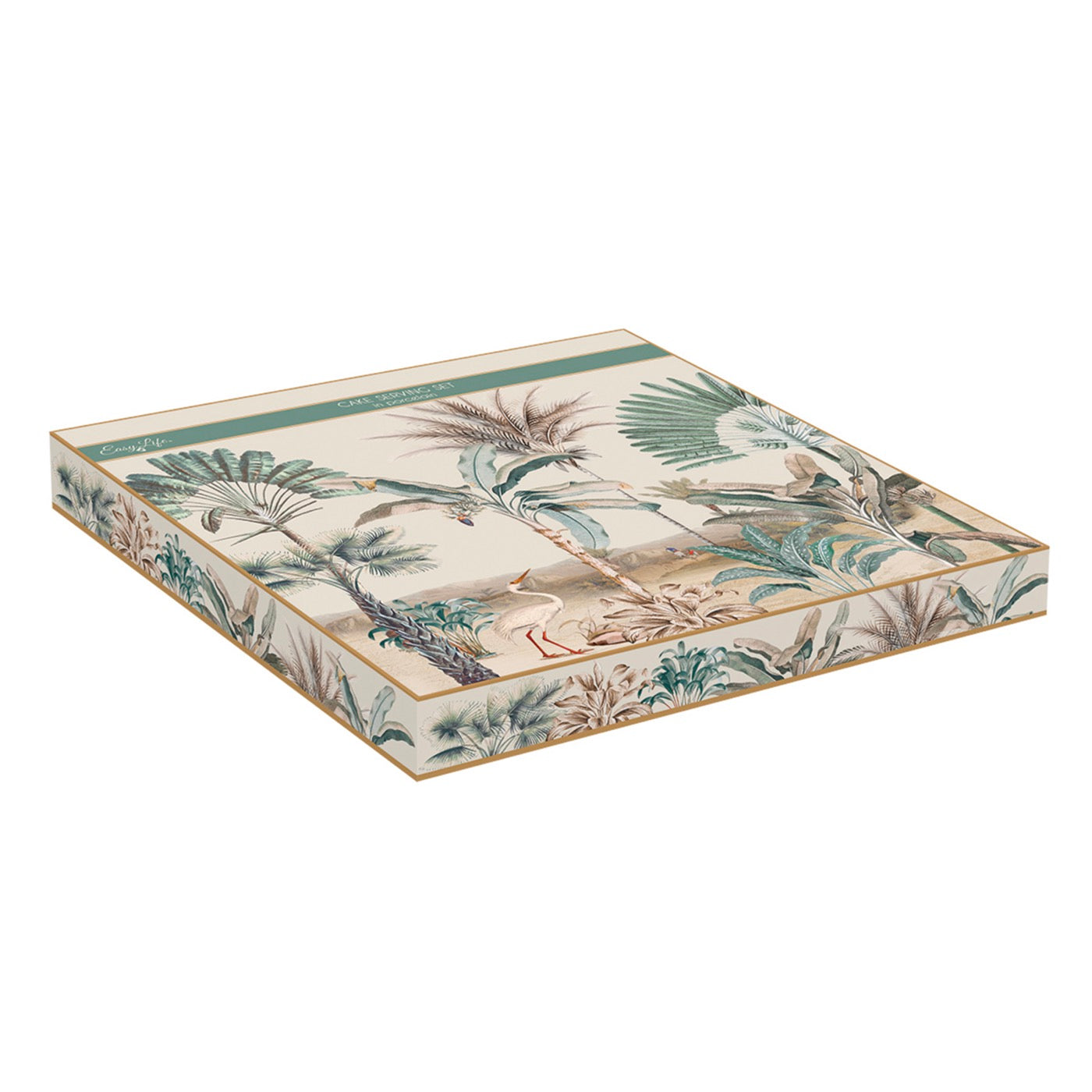 Nostalgic Heaven - Plat À Gâteau Avec Pelle - Porcelaine - Multicolore