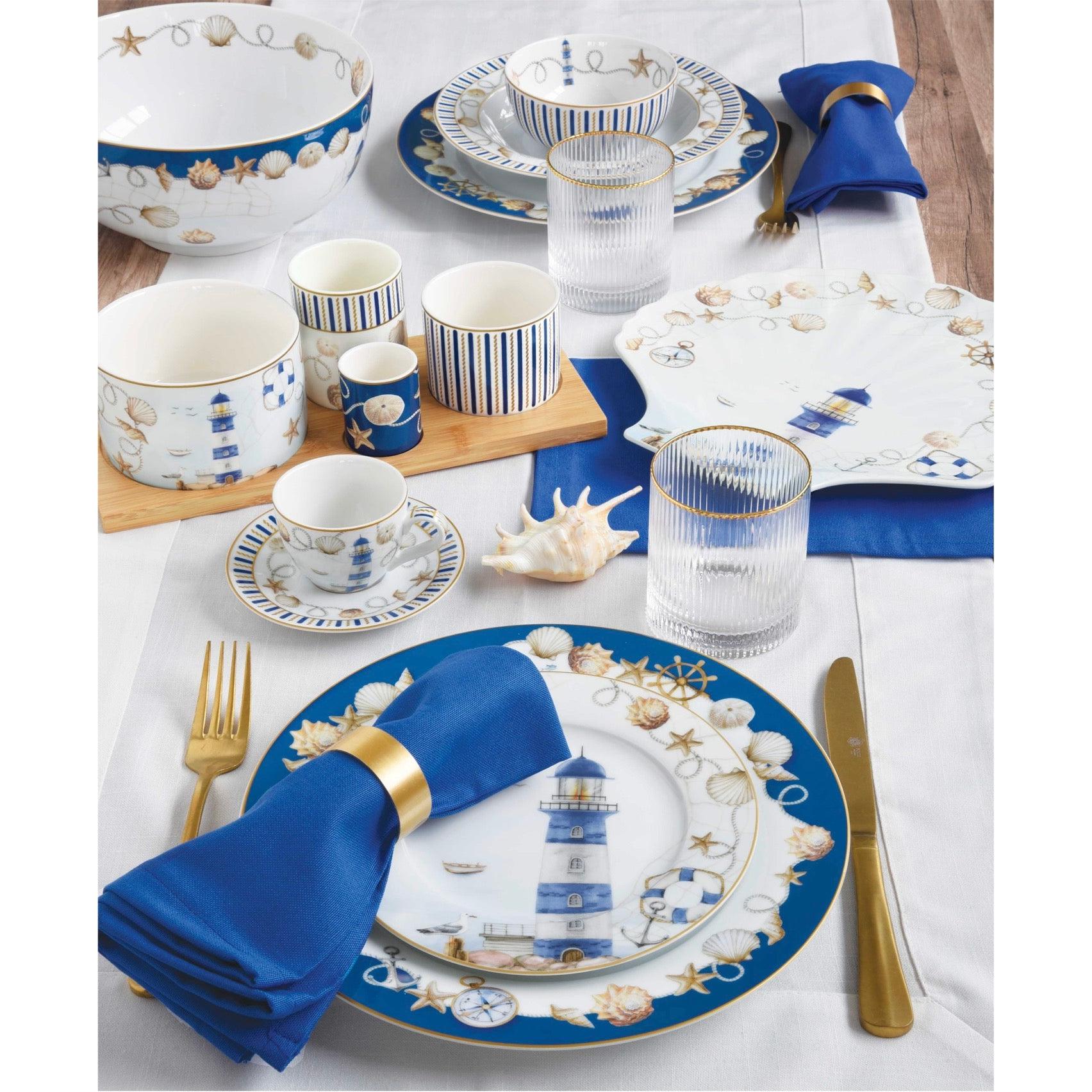 Blue Lighthouse - Set De 6 Bols - Porcelaine - Multicolore