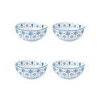 Exotic Vibes - Set De 4 Bols - Porcelaine - Bleu