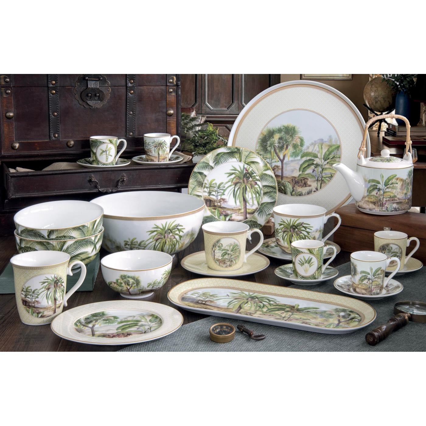 Ceylon - Saladier - Porcelaine - Multicolore