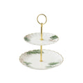 Exotique - Serviteur À Gâteau 2 Étages - Porcelaine - Multicolore