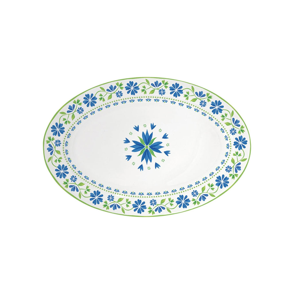 Flowers Garden - Plateau Ovale - Porcelaine - Multicolore