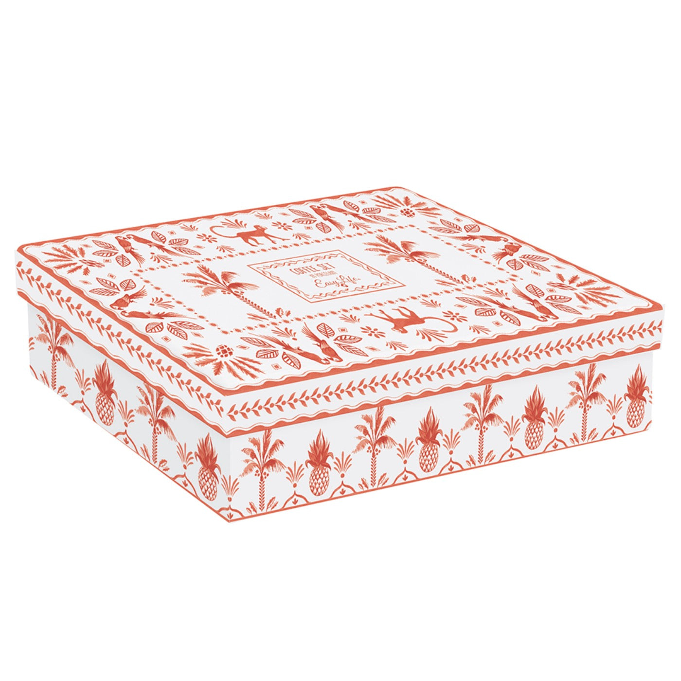 Exotic Vibes - Set De 4 Tazas De Café Con Platillos - Porcelana - Multicolor