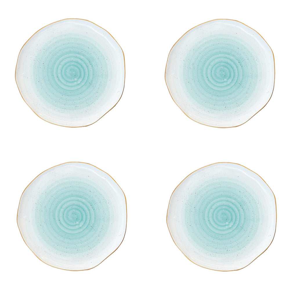 Artesanal - Set De 4 Assiettes Plates - Porcelaine - Vert