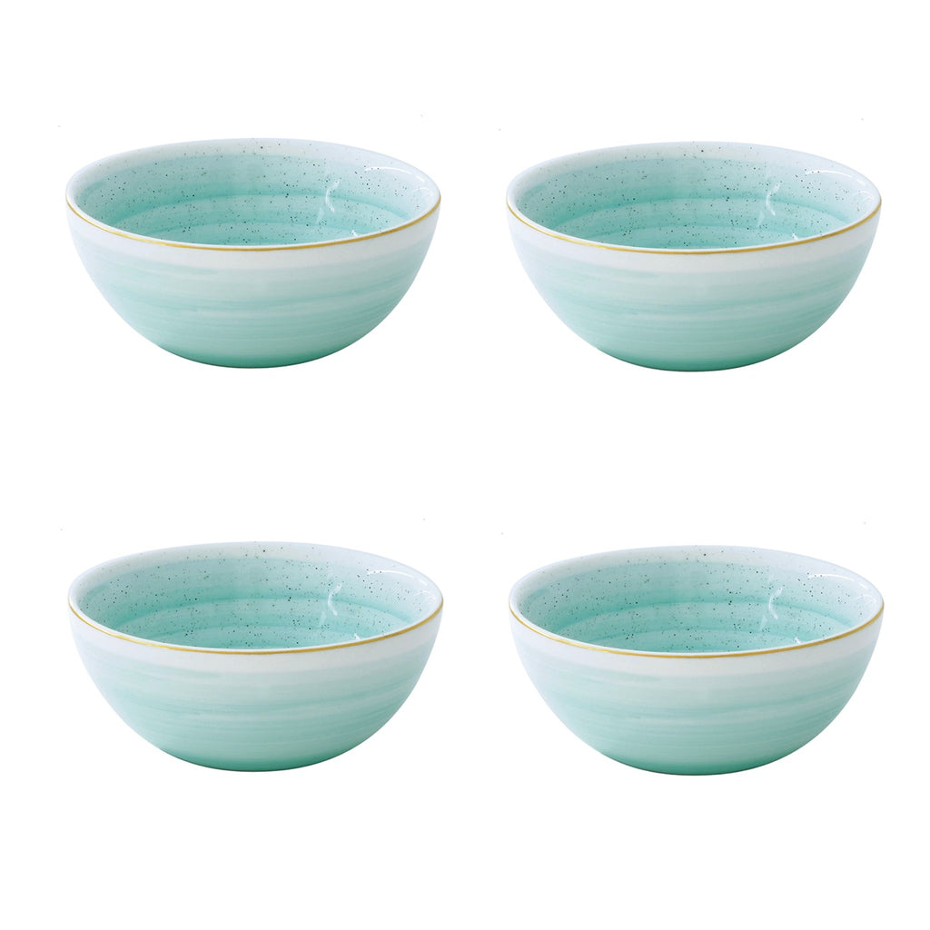 Artesanal - Set De 4 Bols - Porcelaine - Vert